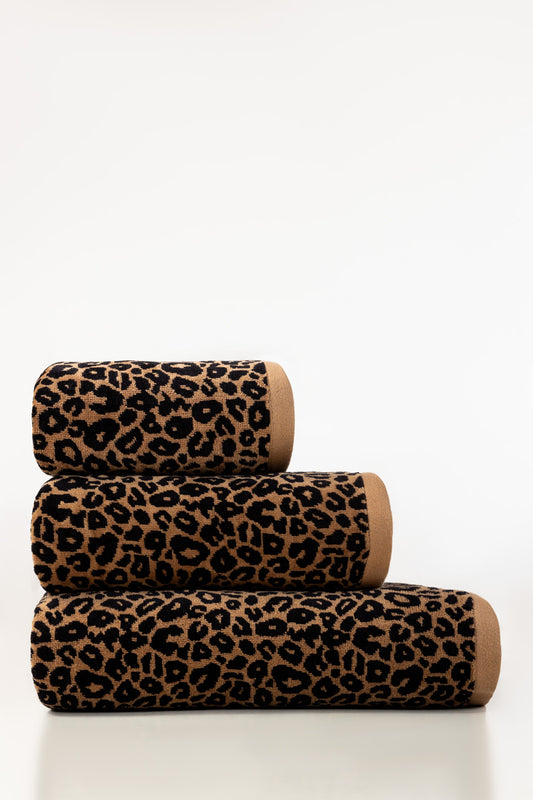 Leopard Jacquard Yarn Dyed Towel