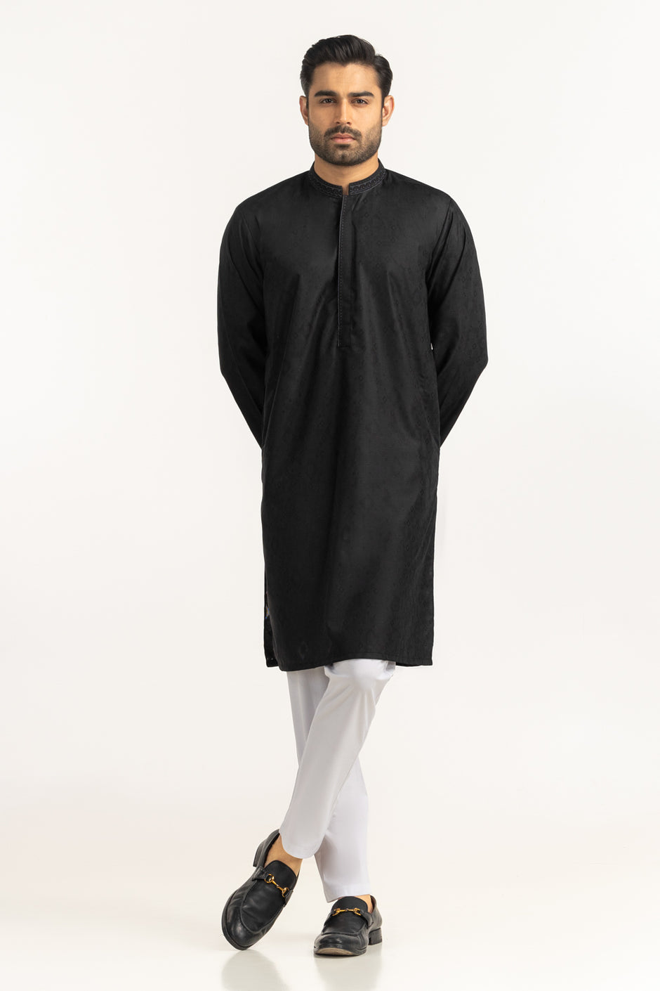 Regular Fit Embroidered Kurta KR-EMB25-028