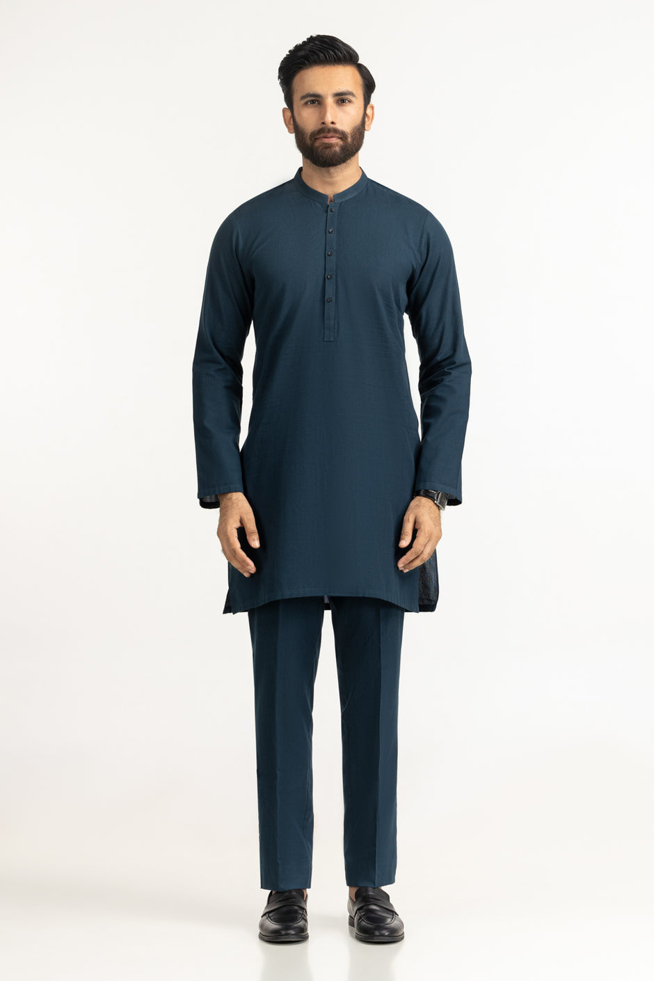 Short Length Kameez with Slim Straight Trouser Suit