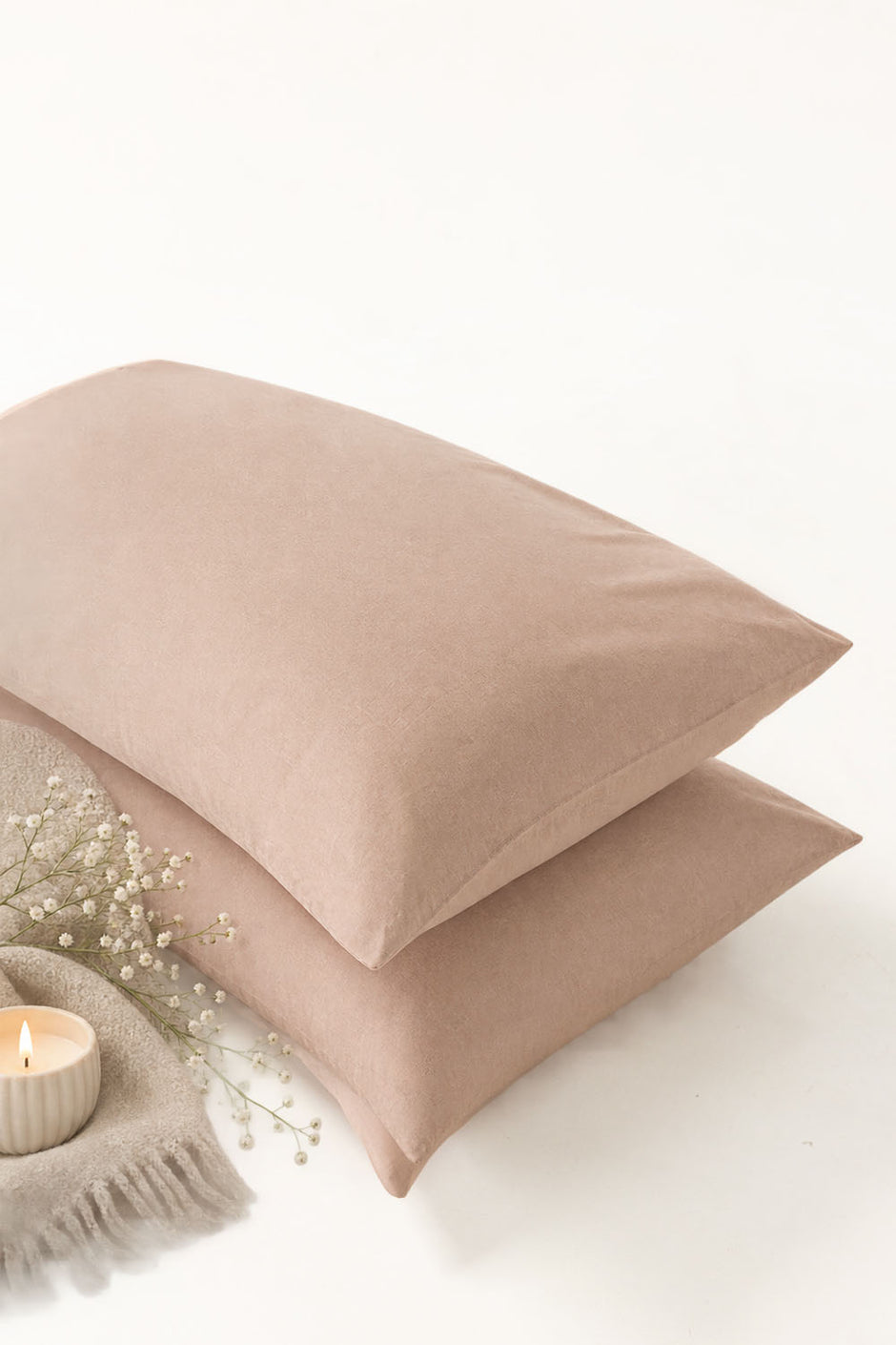 Meringue Mocha 2pcs Dyed Pillow Pack