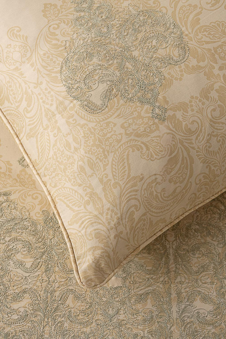 Misty Green Embroidered Quilt Cover Set