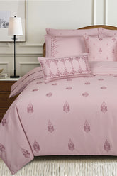 Morganite T-400 Embroidered Quilt Cover Set