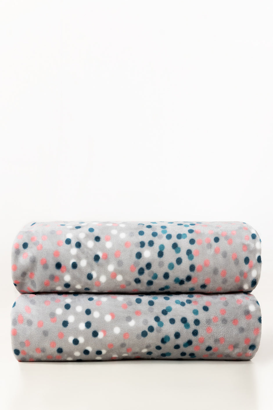 SS26-Multi Dots Single Ply Fleece Throw