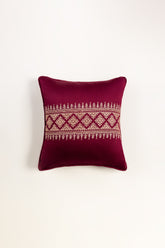 Patch Embroidered Cushion Cover