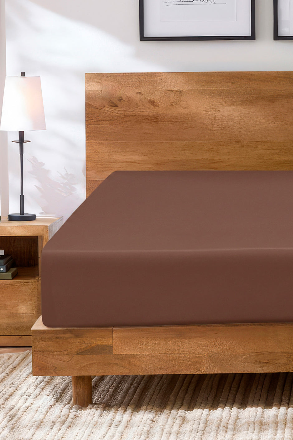 Pine Cone Water Repellent Jersey Fitted Sheet