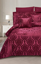 Pink Bud Chenille Comforter Set