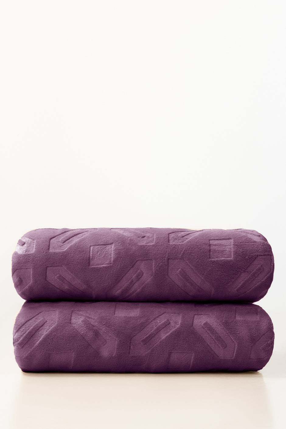 Plum Double Ply Fleece Throw