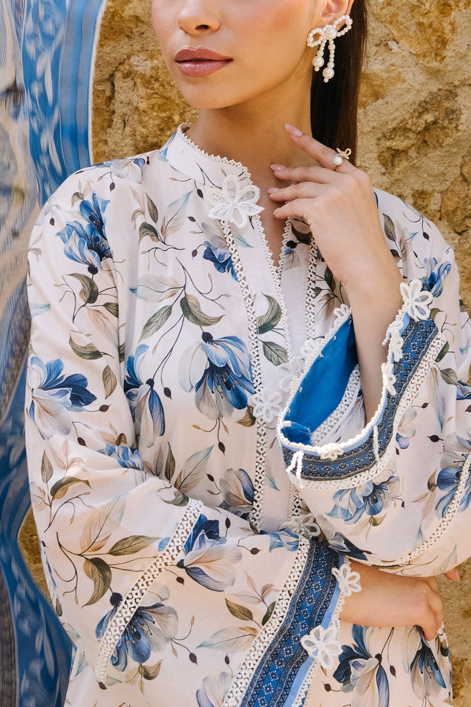 3 Piece Printed Lawn Suit with Printed Chiffon Dupatta
