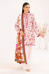 3 Piece Printed Corduroy Suit with Dupatta CD-52006