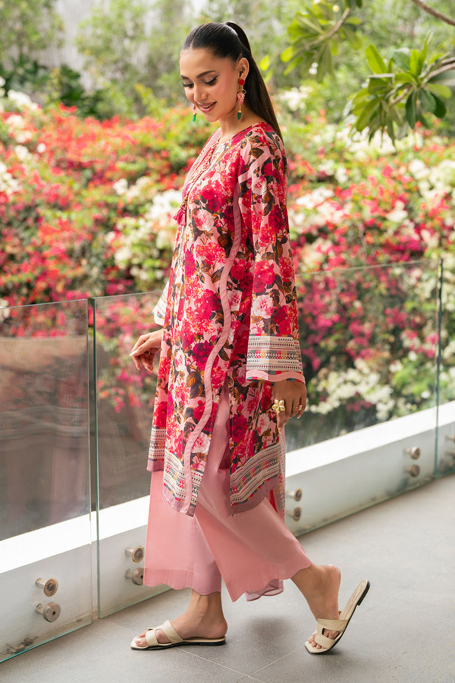 3 Piece Printed Cotton Suit