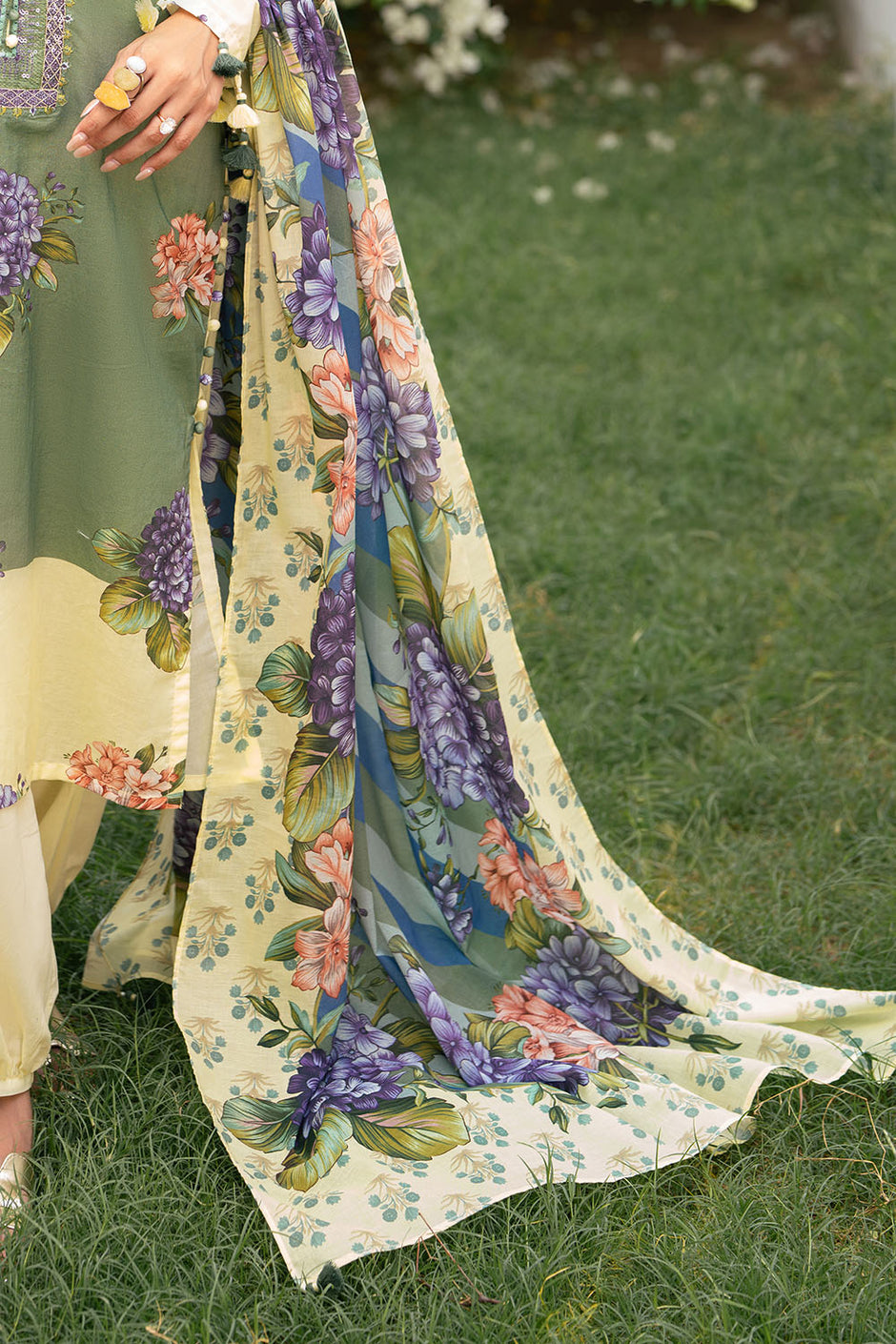 3 Piece Printed Cotton Suit
