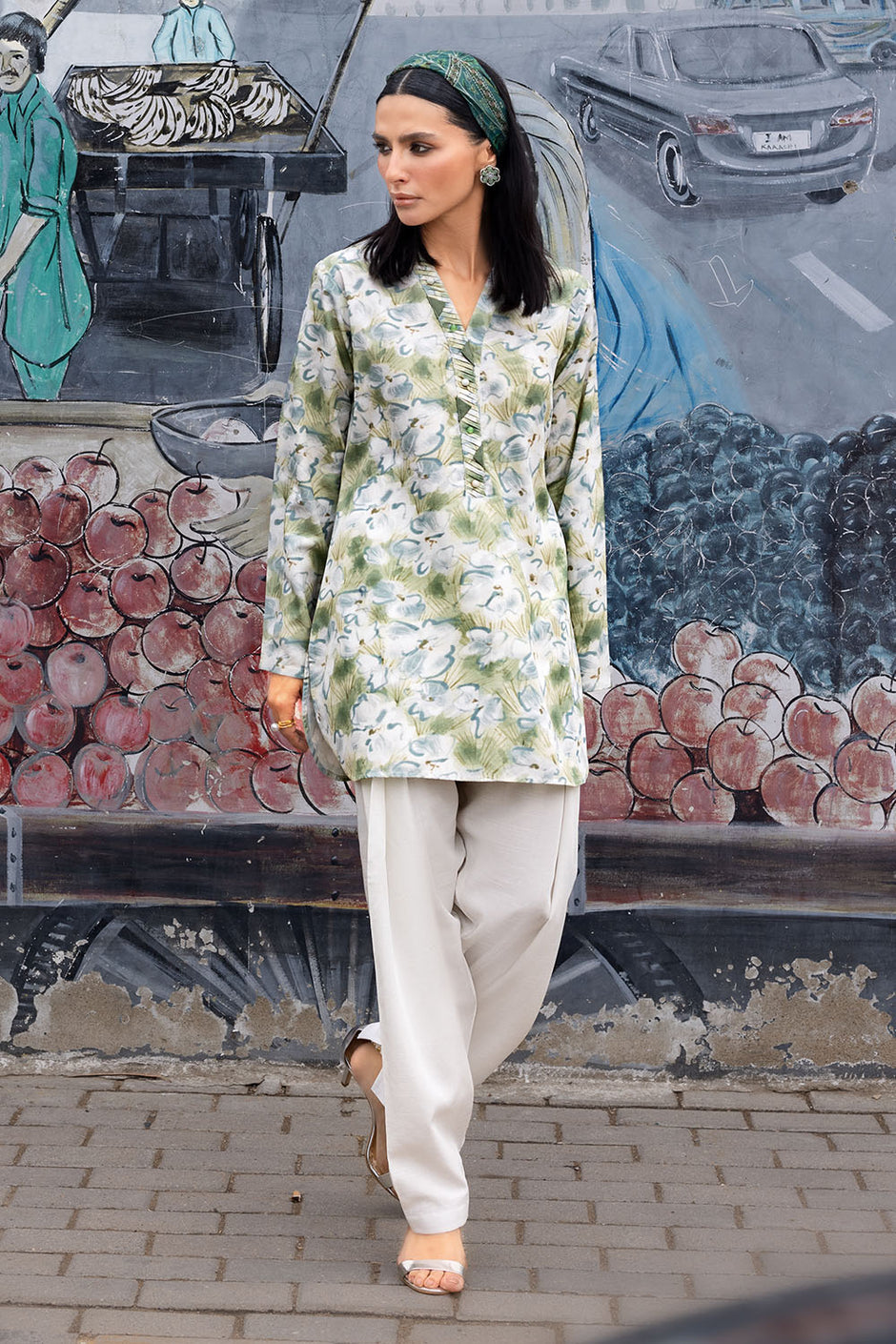 2 Piece Printed Cotton Linen Khaddar Suit