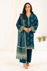 3 Piece Printed Khaddar Suit with Dupatta K-52040