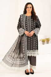 3 Piece Printed Khaddar Suit with Dupatta K-52041