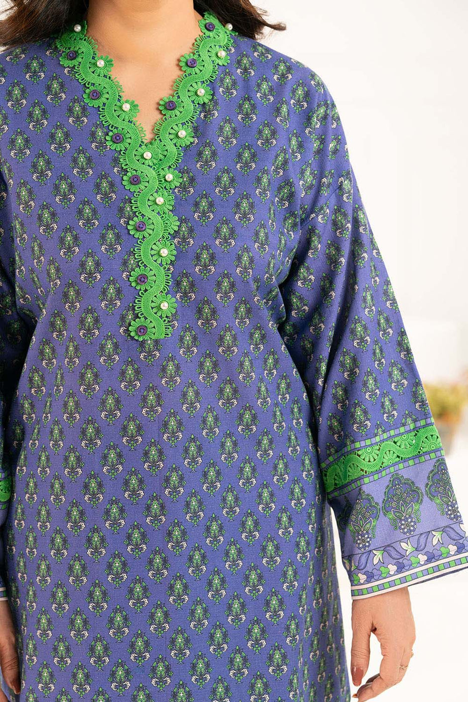 3 Piece Printed Khaddar Suit with Dupatta