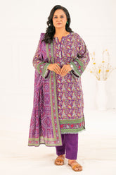 3 Piece Printed Khaddar Suit with Dupatta K-52112