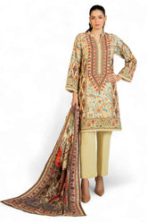 3 Piece Printed Khaddar Suit with Dupatta SD-52189