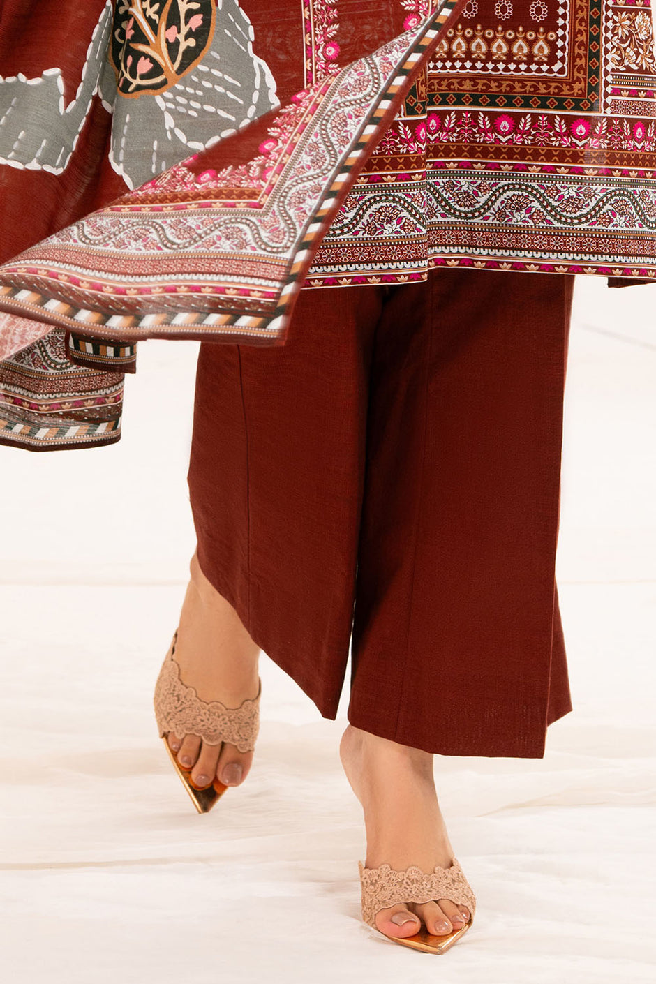 3 Piece Printed Khaddar Suit with Dupatta