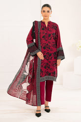 3 Piece Printed Khaddar Suit with Dupatta WNS-52024