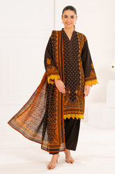 3 Piece Printed Khaddar Suit with Dupatta WNS-52025