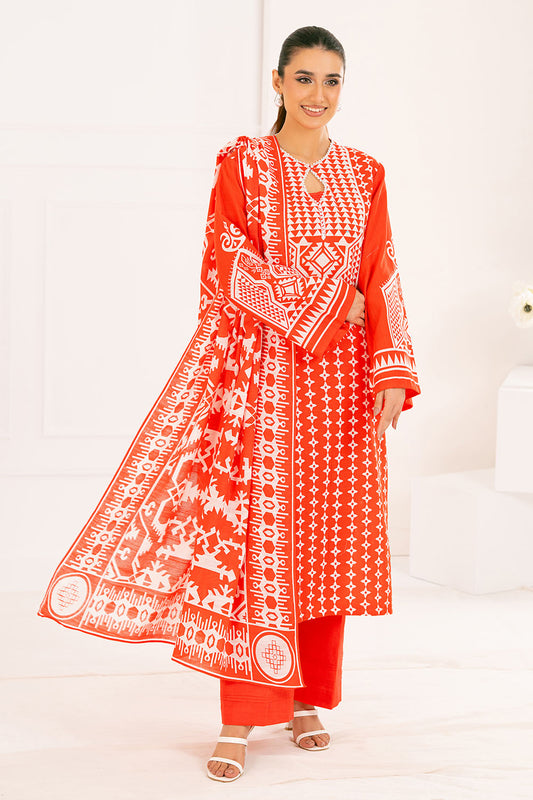 3 Piece Printed Khaddar Suit with Dupatta WNS-52028