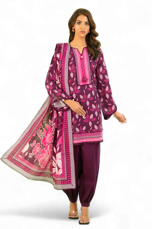 3 Piece Printed Khaddar Suit with Dupatta WNS-52037