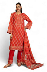 3 Piece Printed Khaddar Suit with Dupatta WNS-52065