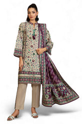 3 Piece Printed Khaddar Suit with Dupatta WNS-52067