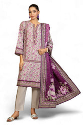 3 Piece Printed Khaddar Suit with Dupatta WNS-52069