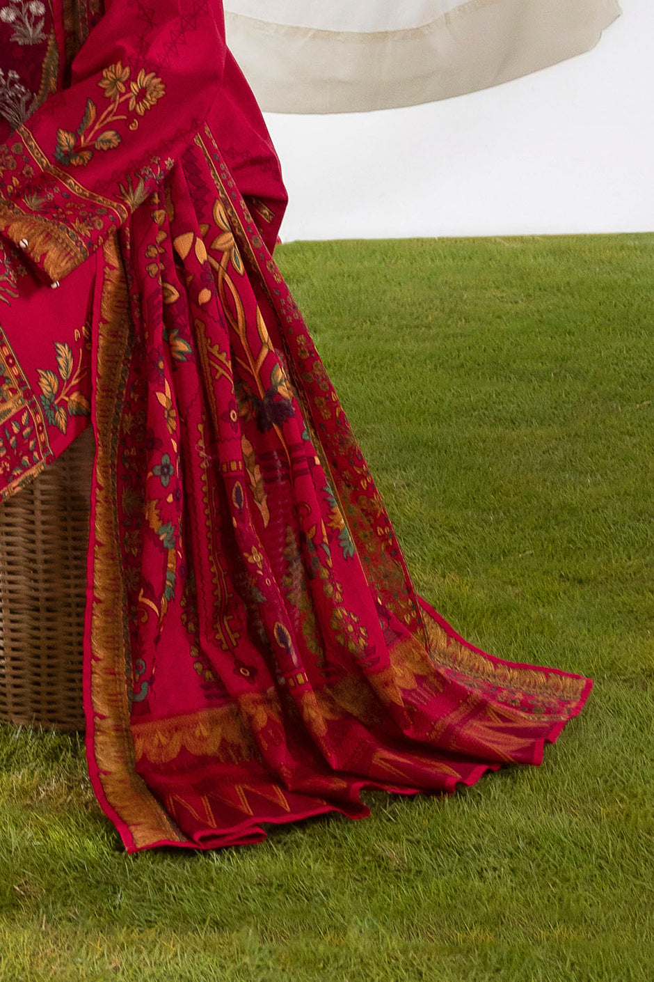 3 Piece Embroidered Printed Lawn Suit with Printed Lawn Dupatta