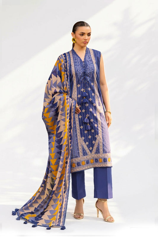 3 Piece Embroidered Printed Lawn Suit with Dupatta CL-52333