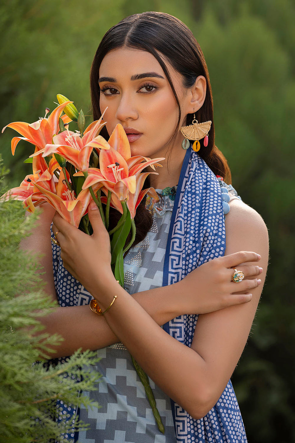 3 Piece Embroidered Printed Lawn Suit with Dupatta