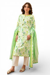 3 Piece Printed Lawn Suit with Embroidered Neckline SD-52196
