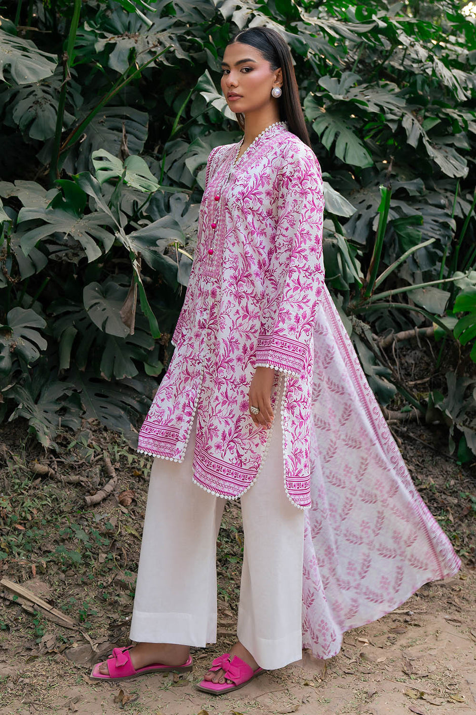 3 Piece Printed Lawn Suit with Embroidered Neckline