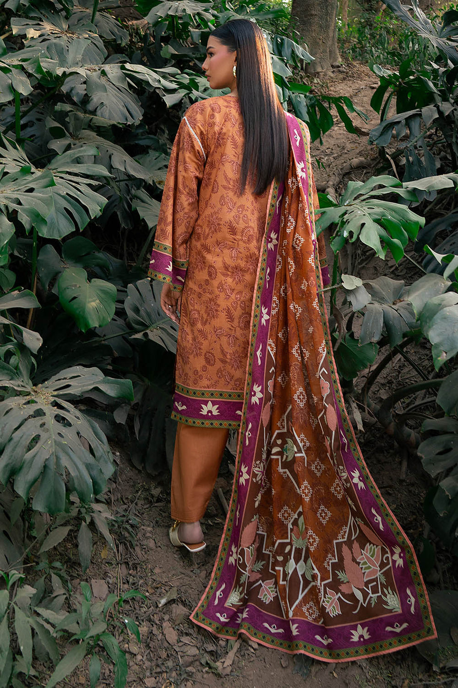 3 Piece Printed Lawn Suit with Embroidered Neckline