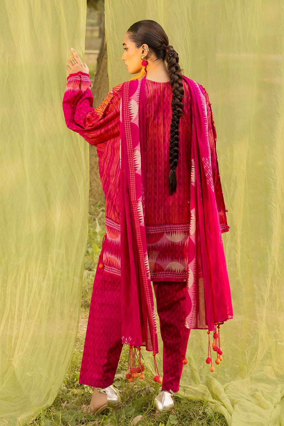 3 Piece Embroidered Printed Lawn Suit with Printed Trouser
