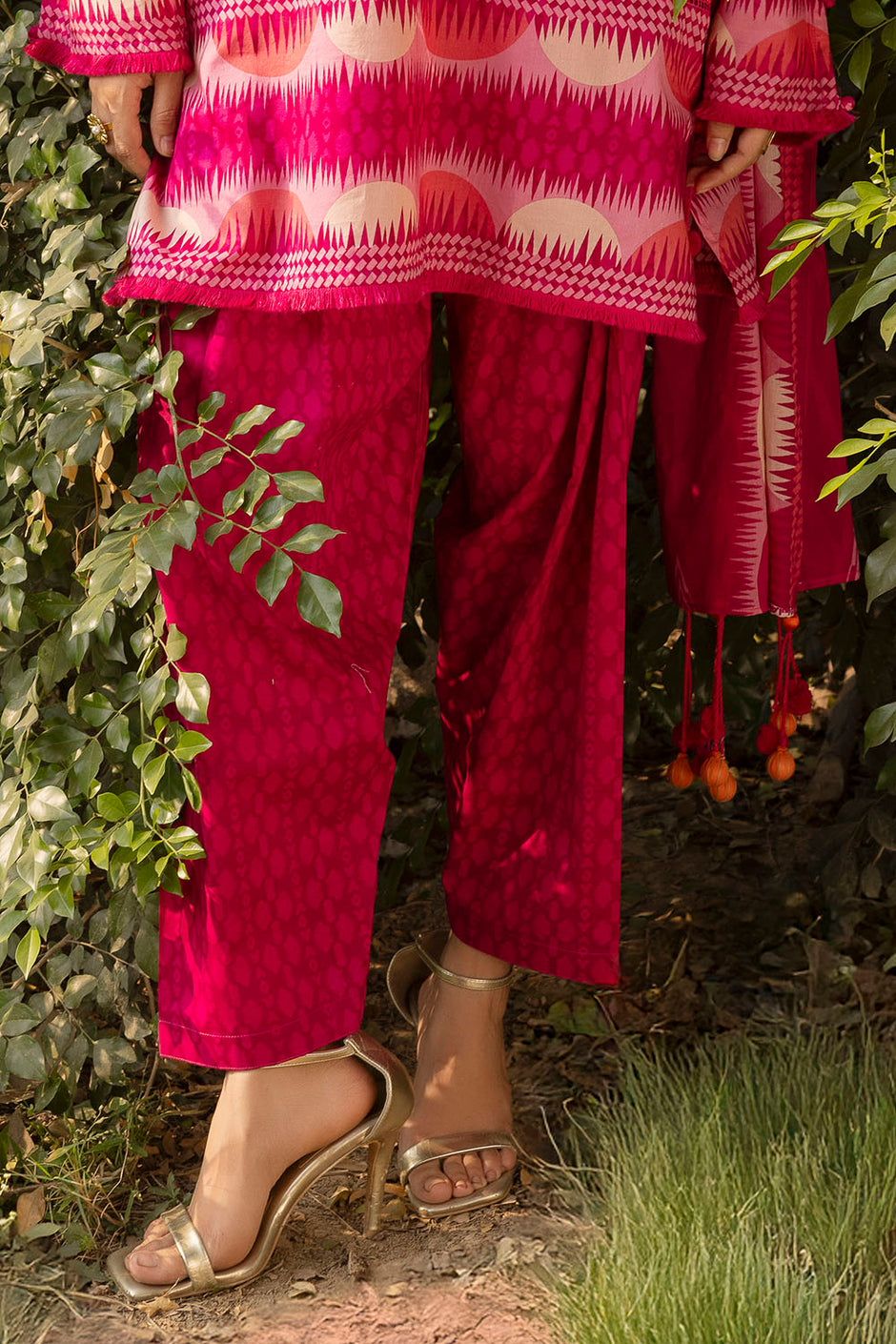 3 Piece Embroidered Printed Lawn Suit with Printed Trouser