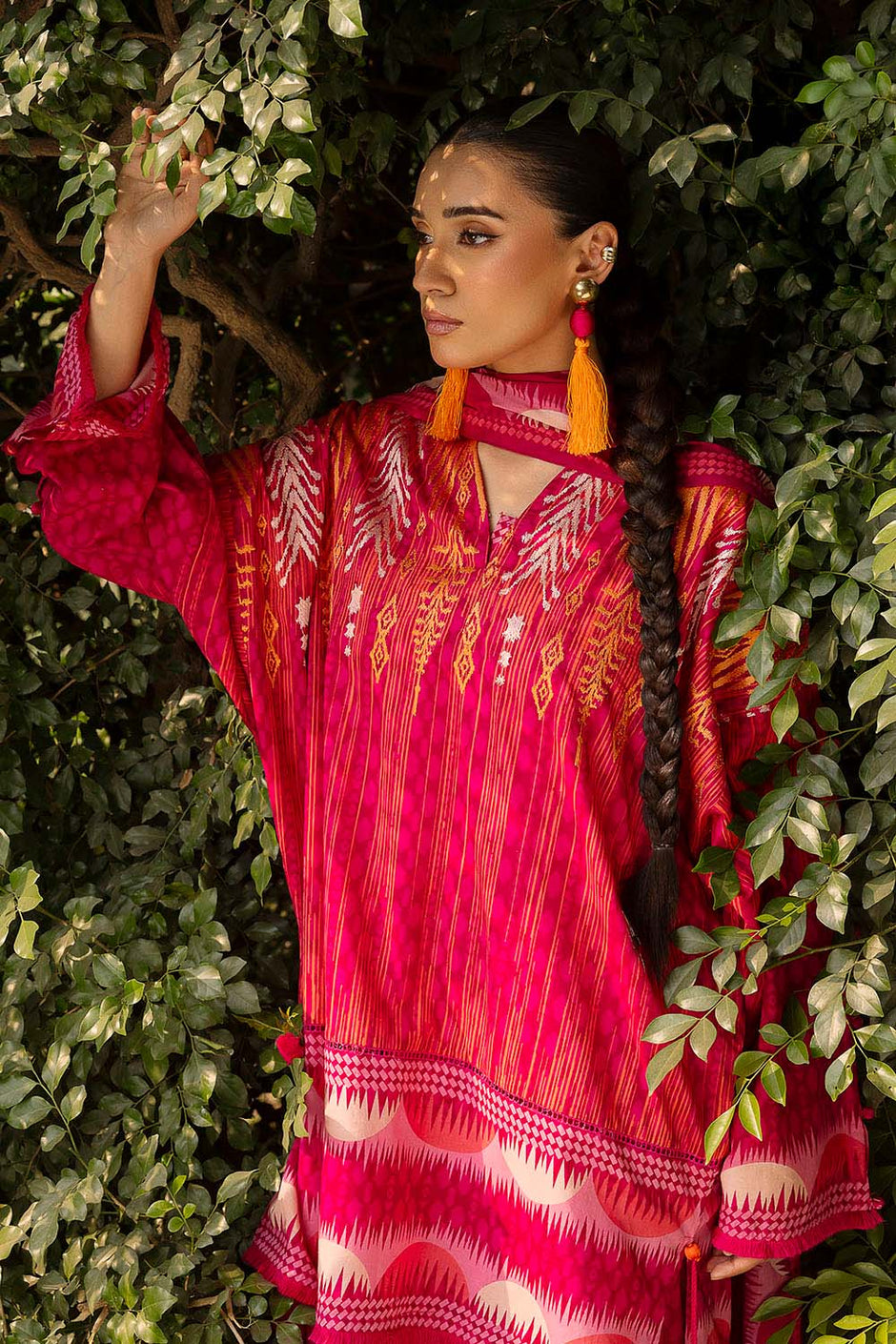 3 Piece Embroidered Printed Lawn Suit with Printed Trouser