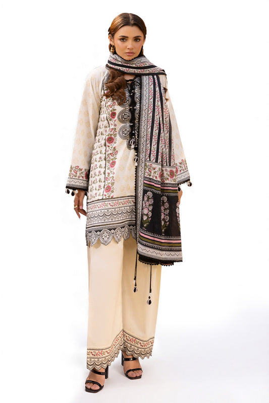 3 Piece Embroidered Printed Lawn Suit with Printed Trouser CL-62001