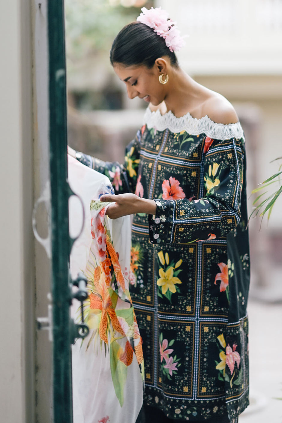 3 Piece Printed Lawn Suit with Embroidered Border