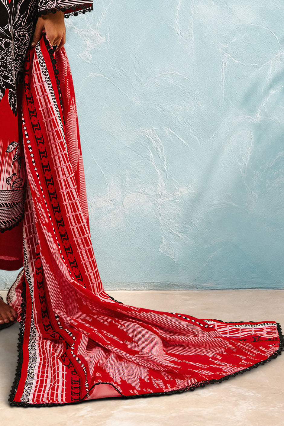 3 Piece Printed Cotton Suit with Printed Lawn Dupatta