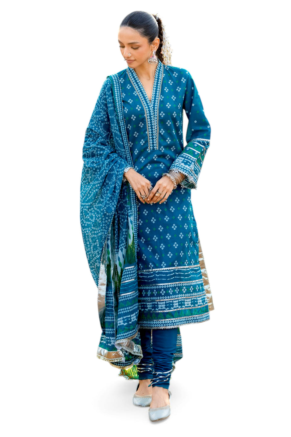 3 Piece Printed Lawn Suit CL-52175 B