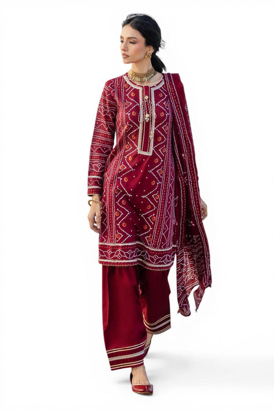 3 Piece Printed Lawn Suit CL-52180 B
