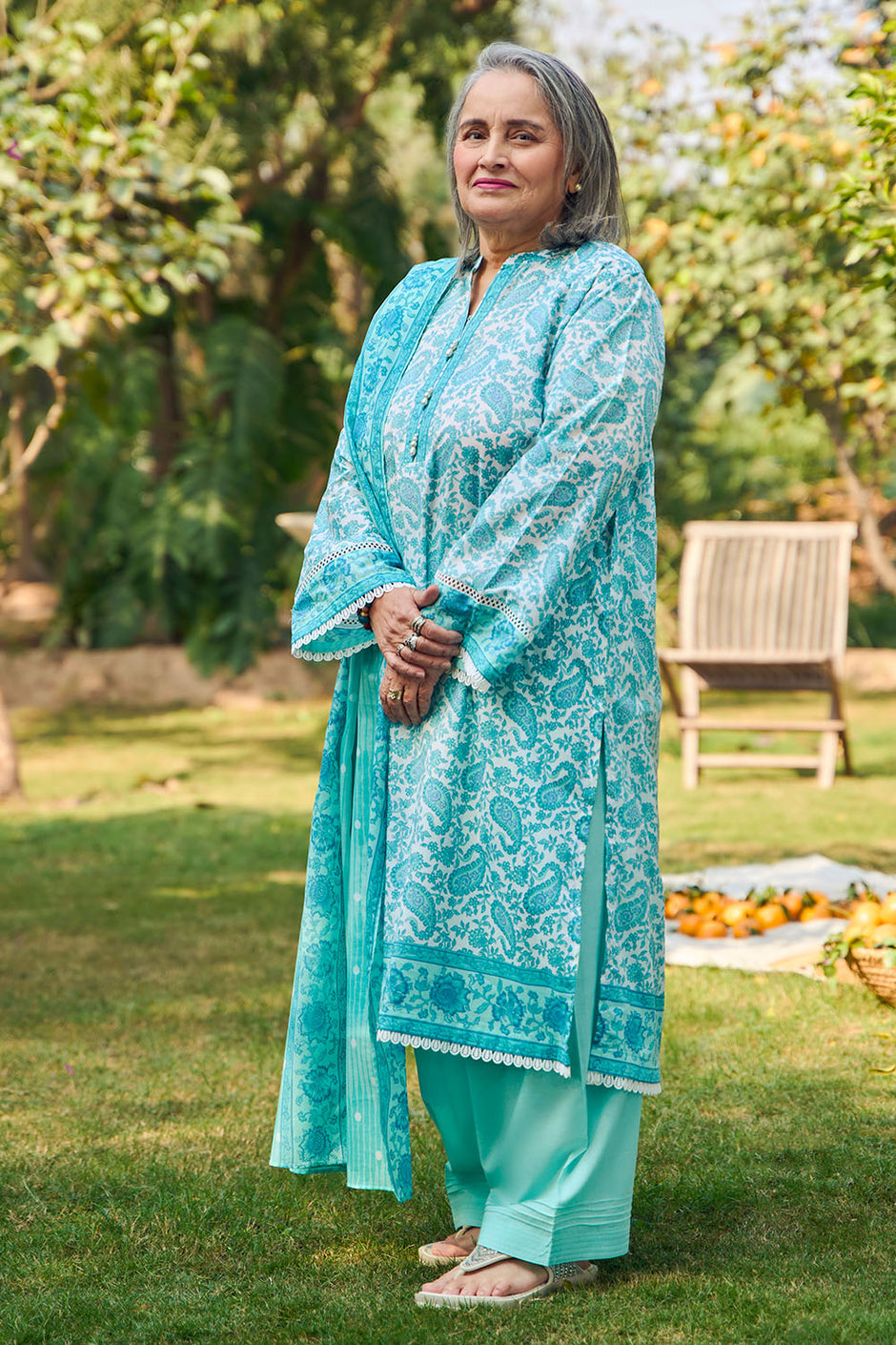 3 Piece Printed Lawn Suit with Dupatta