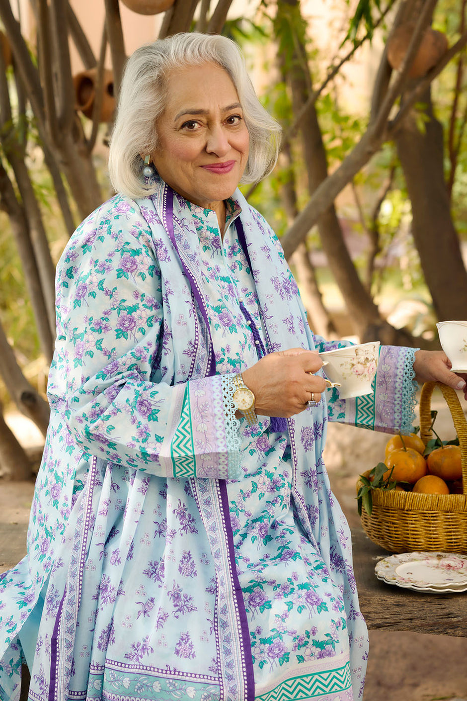3 Piece Printed Lawn Suit with Dupatta