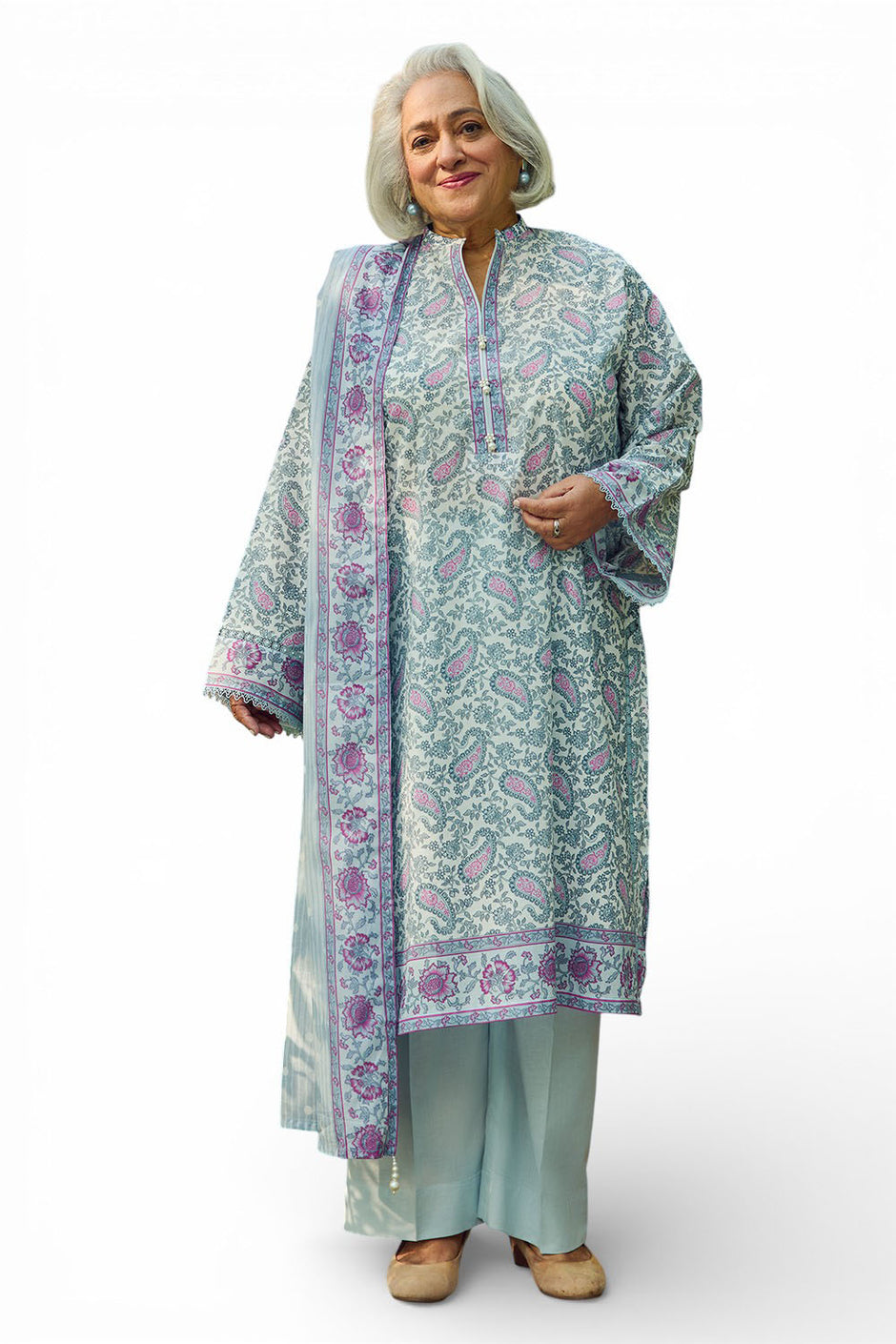 3 Piece Printed Lawn Suit with Dupatta