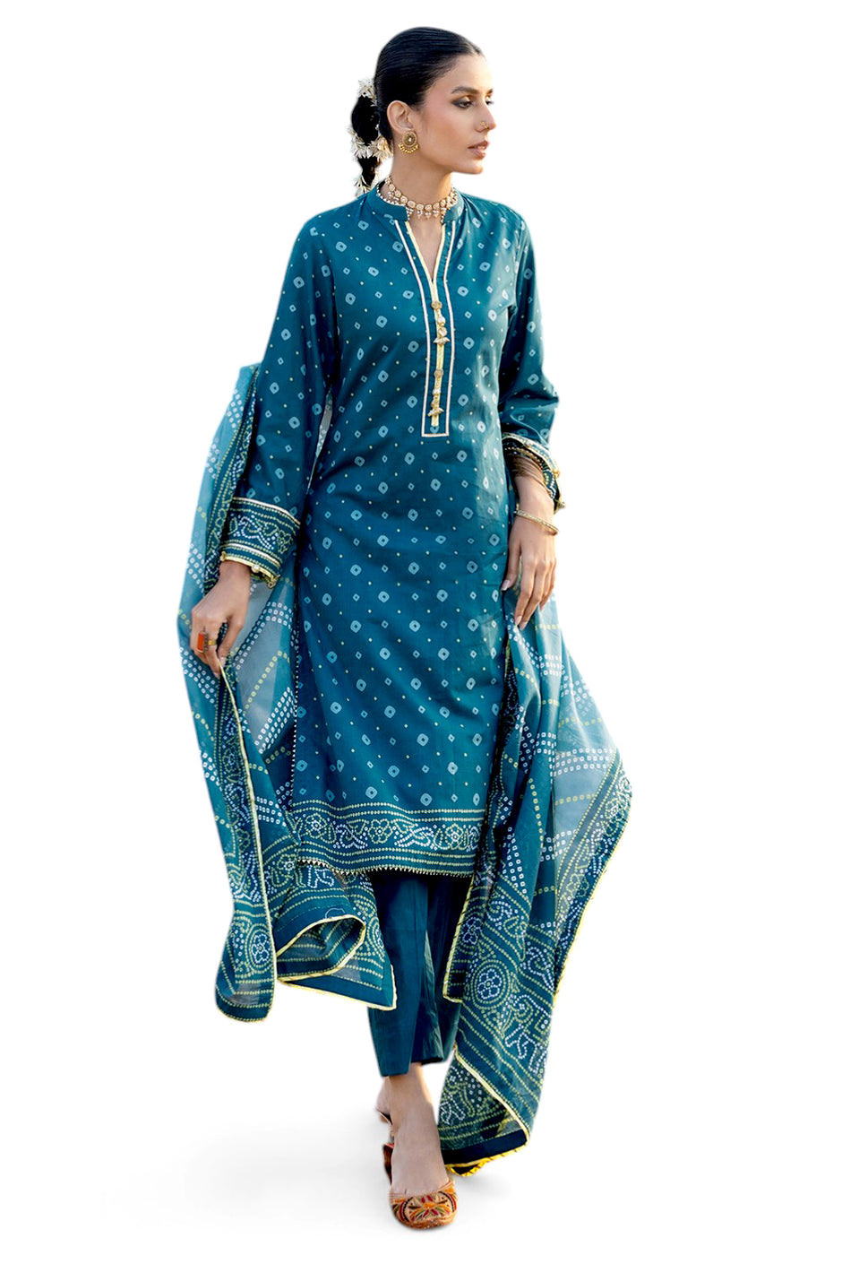 3 Piece Printed Lawn Suit CL-62031 B