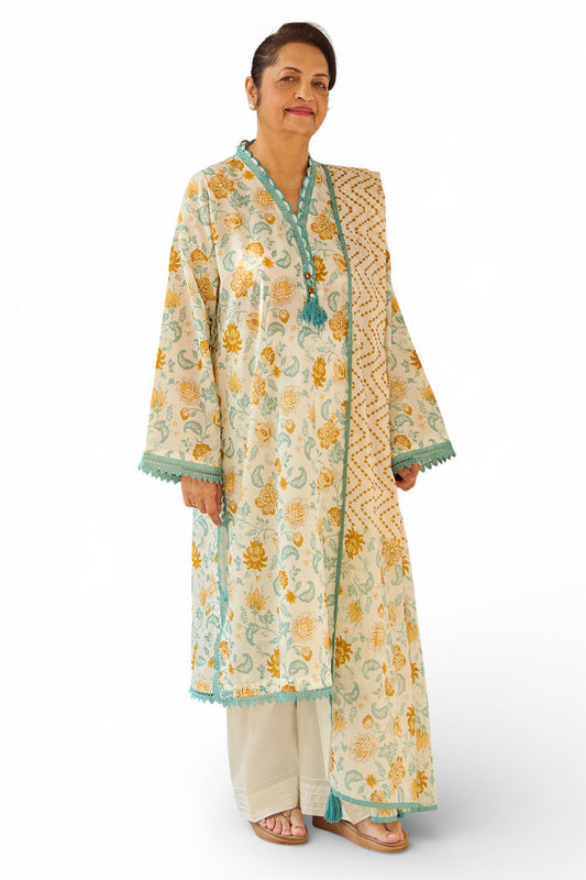 3 Piece Printed Lawn Suit with Dupatta CL-62071 B