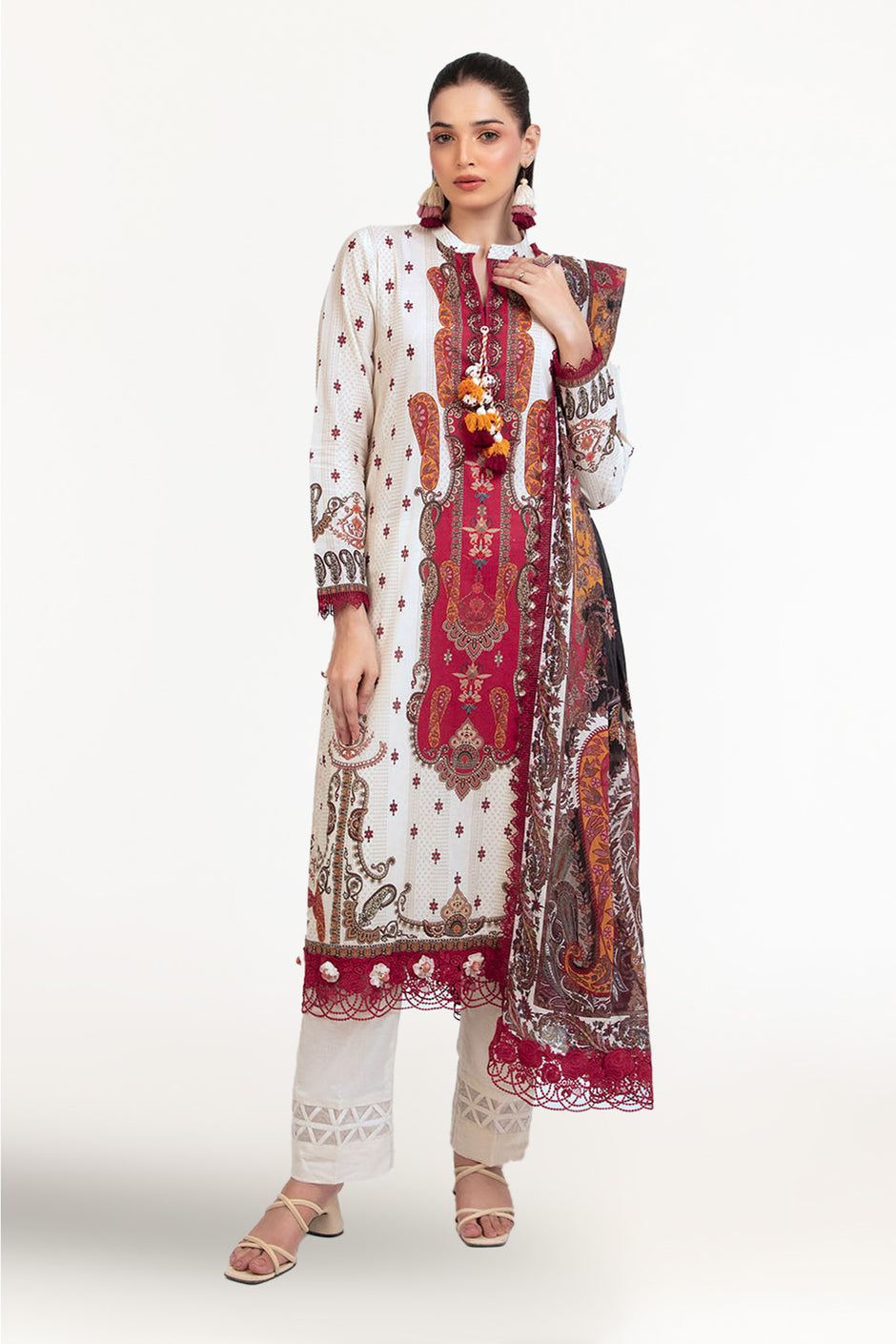3 Piece Printed Lawn Suit CL-62076 A