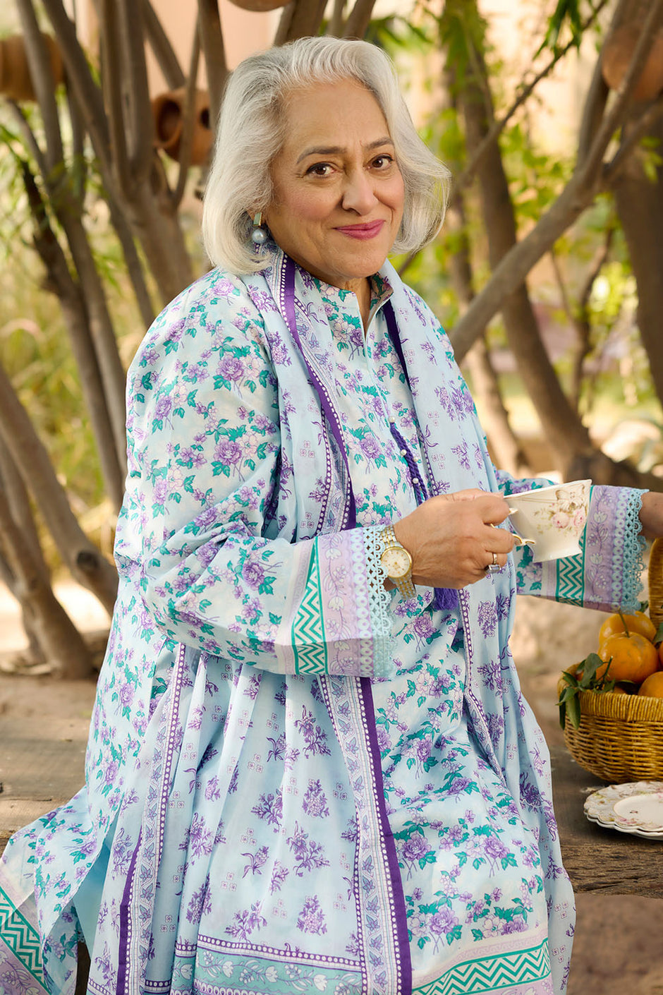 3 Piece Printed Lawn Suit with Dupatta